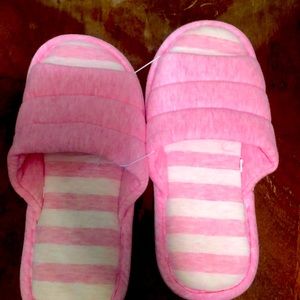 Pink and white striped very soft house flipper